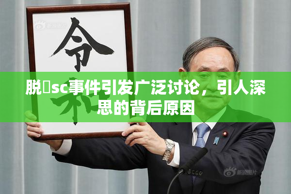 脱糞sc事件引发广泛讨论，引人深思的背后原因