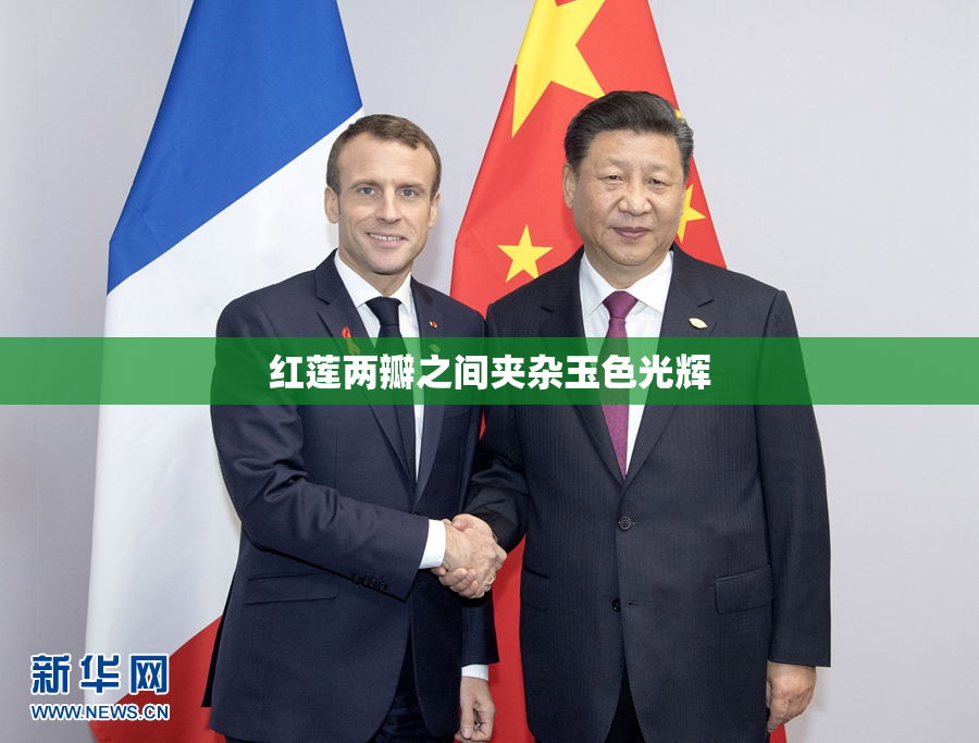 红莲两瓣之间夹杂玉色光辉