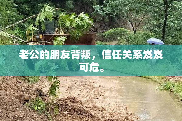 老公的朋友背叛，信任关系岌岌可危。