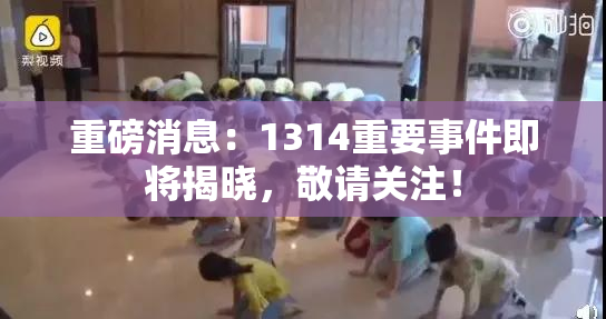 重磅消息：1314重要事件即将揭晓，敬请关注！