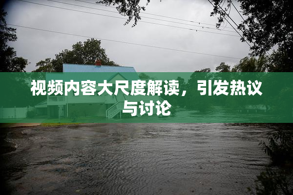 视频内容大尺度解读，引发热议与讨论