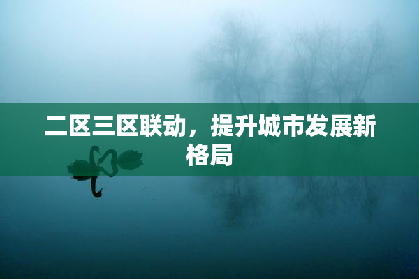 二区三区联动，提升城市发展新格局