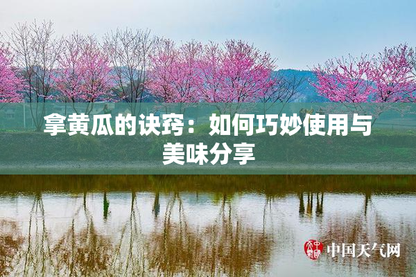 拿黄瓜的诀窍：如何巧妙使用与美味分享