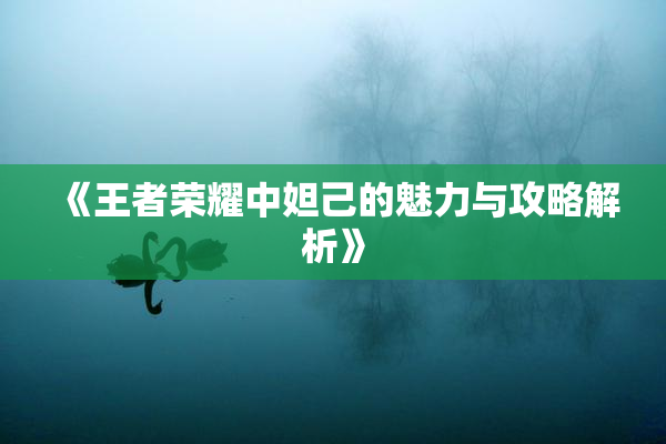 《王者荣耀中妲己的魅力与攻略解析》