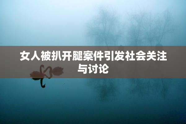 女人被扒开腿案件引发社会关注与讨论