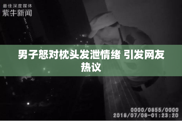 男子怒对枕头发泄情绪 引发网友热议