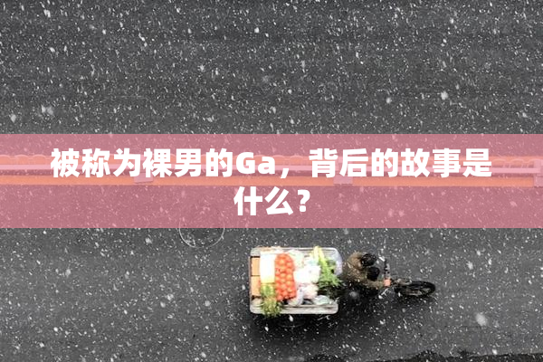 被称为裸男的Ga，背后的故事是什么？