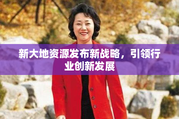 新大地资源发布新战略，引领行业创新发展