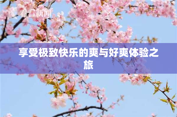 享受极致快乐的爽与好爽体验之旅