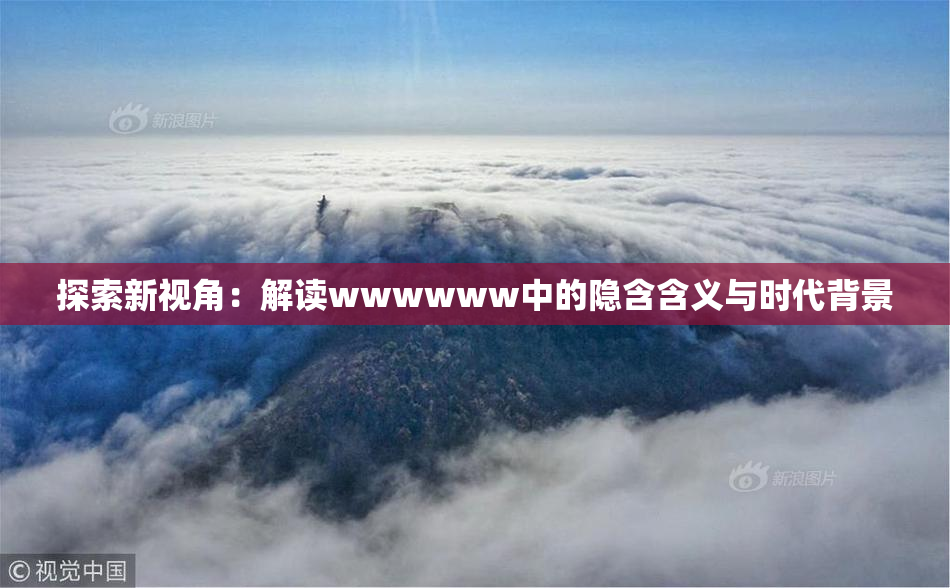 探索新视角：解读wwwwww中的隐含含义与时代背景