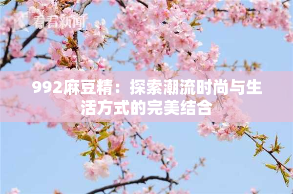 992麻豆精：探索潮流时尚与生活方式的完美结合