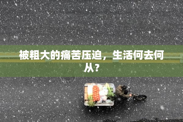 被粗大的痛苦压迫，生活何去何从？