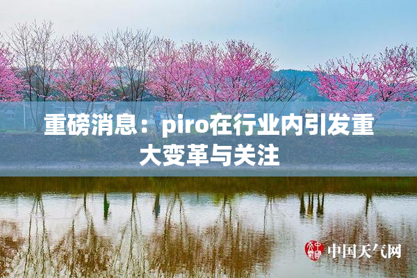 重磅消息：piro在行业内引发重大变革与关注