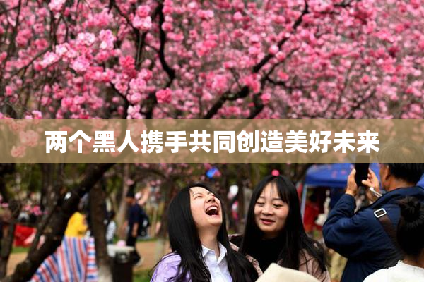 两个黑人携手共同创造美好未来