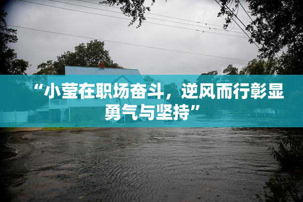 “小莹在职场奋斗，逆风而行彰显勇气与坚持”