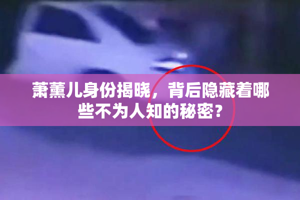 萧薰儿身份揭晓，背后隐藏着哪些不为人知的秘密？
