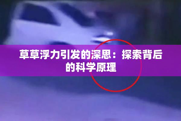 草草浮力引发的深思：探索背后的科学原理