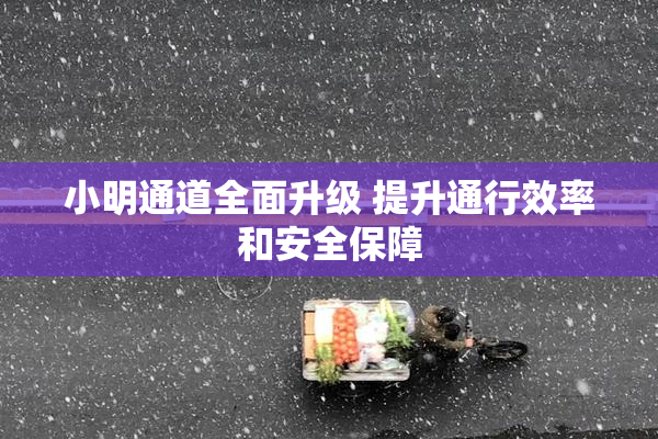 小明通道全面升级 提升通行效率和安全保障