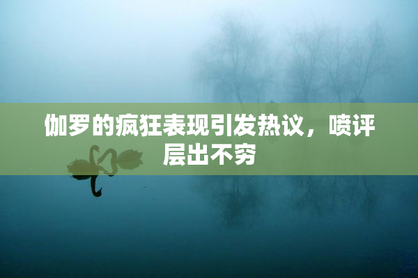 伽罗的疯狂表现引发热议，喷评层出不穷