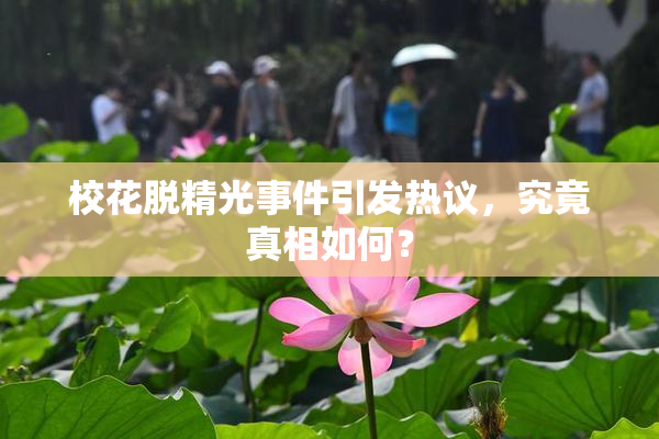 校花脱精光事件引发热议，究竟真相如何？