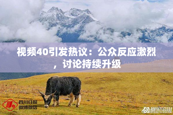 视频40引发热议：公众反应激烈，讨论持续升级
