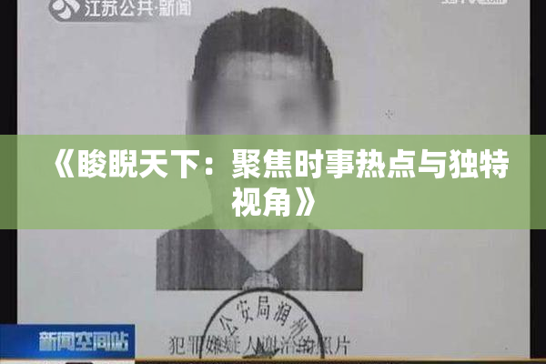 《睃睨天下：聚焦时事热点与独特视角》