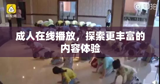 成人在线播放，探索更丰富的内容体验
