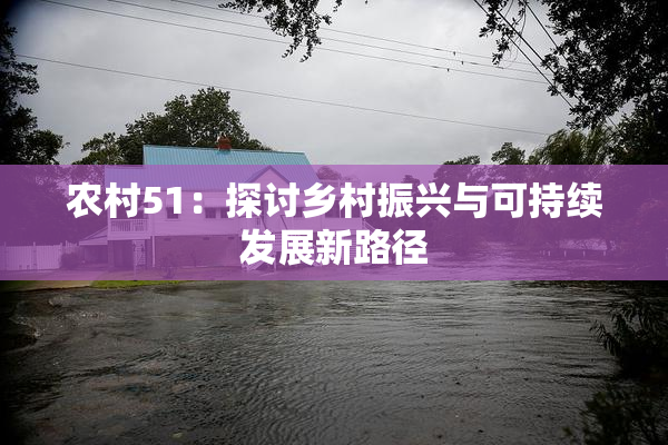 农村51：探讨乡村振兴与可持续发展新路径