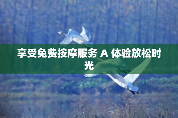 享受免费按摩服务 A 体验放松时光