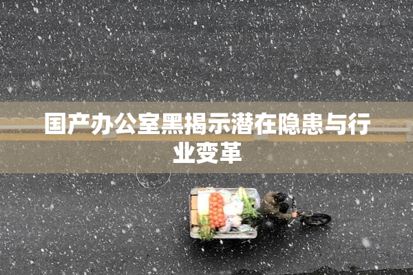 国产办公室黑揭示潜在隐患与行业变革
