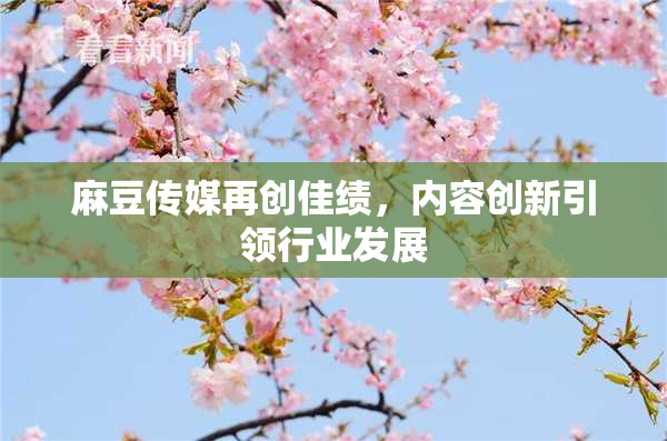 麻豆传媒再创佳绩，内容创新引领行业发展