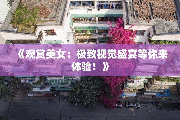 《观赏美女：极致视觉盛宴等你来体验！》