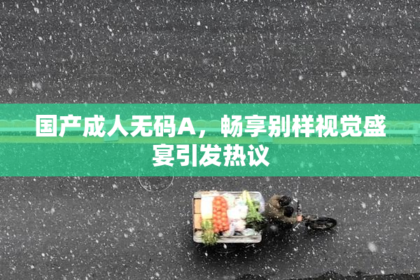 国产成人无码A，畅享别样视觉盛宴引发热议