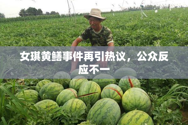 女琪黄鳝事件再引热议，公众反应不一