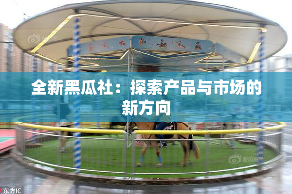 全新黑瓜社：探索产品与市场的新方向