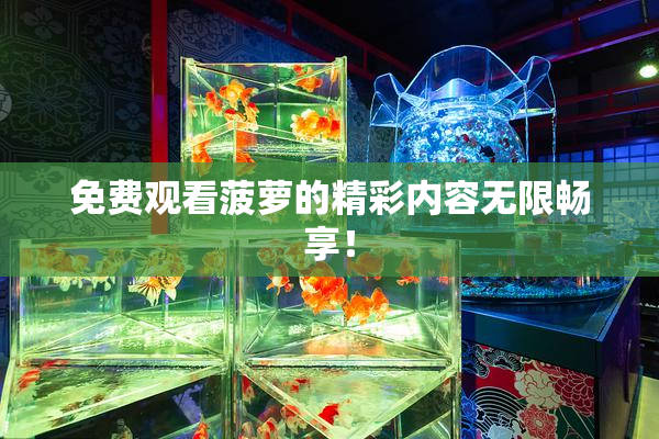 免费观看菠萝的精彩内容无限畅享！