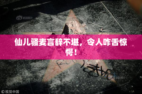仙儿骚麦言辞不堪，令人咋舌惊愕！