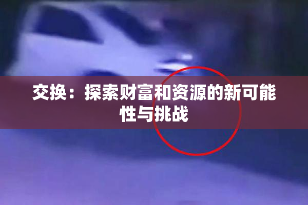 交换：探索财富和资源的新可能性与挑战