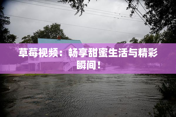 草莓视频：畅享甜蜜生活与精彩瞬间！