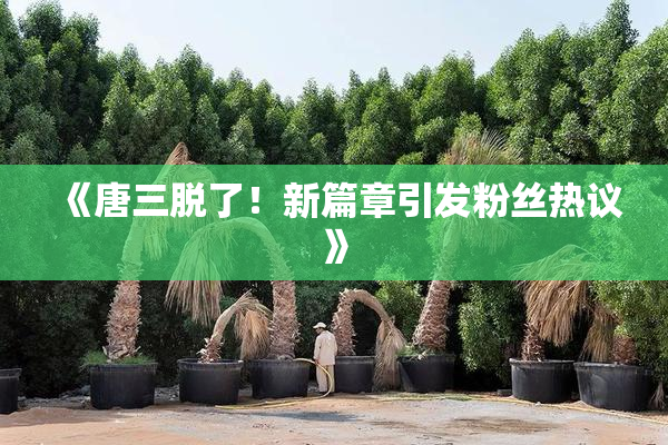 《唐三脱了！新篇章引发粉丝热议》