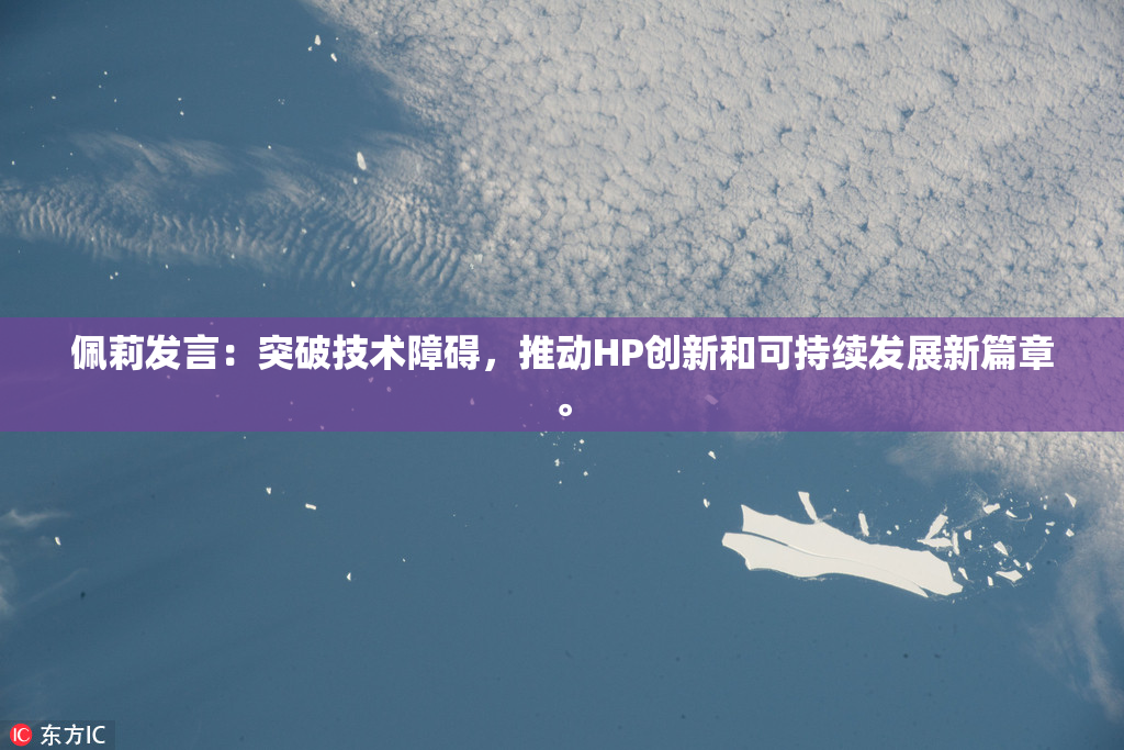 佩莉发言：突破技术障碍，推动HP创新和可持续发展新篇章。