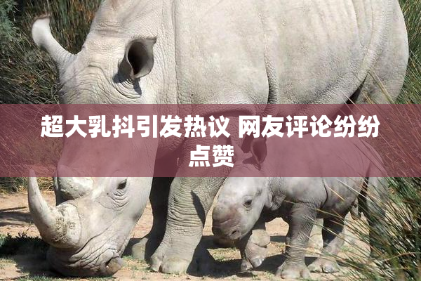 超大乳抖引发热议 网友评论纷纷点赞