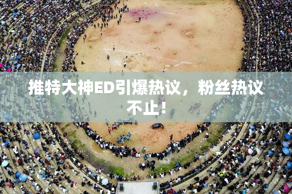 推特大神ED引爆热议，粉丝热议不止！