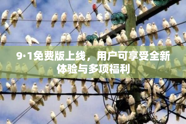 9·1免费版上线，用户可享受全新体验与多项福利