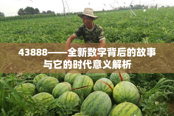 43888——全新数字背后的故事与它的时代意义解析