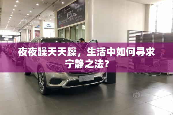 夜夜躁天天躁，生活中如何寻求宁静之法？