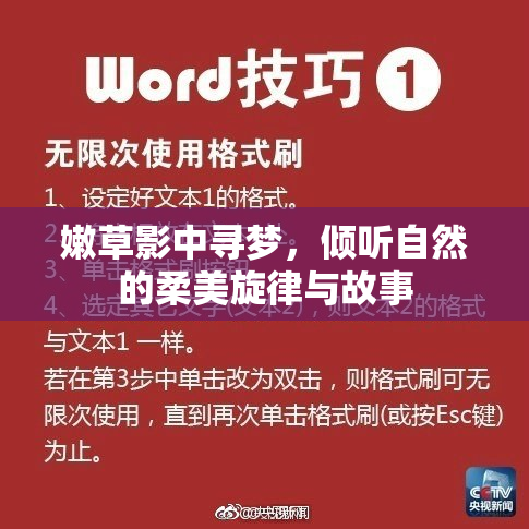 嫩草影中寻梦，倾听自然的柔美旋律与故事