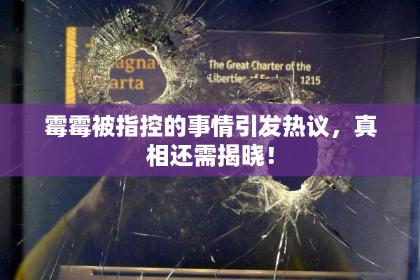 霉霉被指控的事情引发热议，真相还需揭晓！
