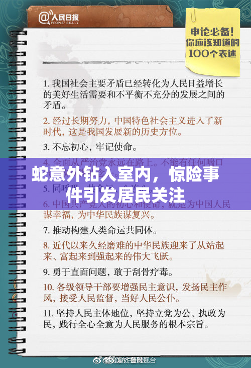 蛇意外钻入室内，惊险事件引发居民关注