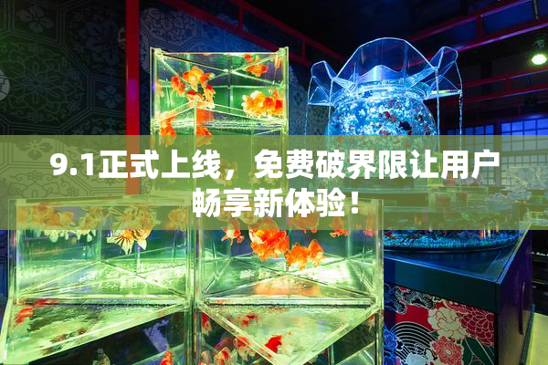 9.1正式上线，免费破界限让用户畅享新体验！